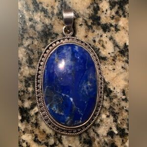 Lapis Lazuli Sterling Pendant 21.06 grams
